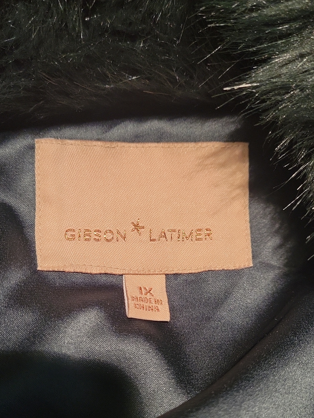 Gibson Latimer Black Jacket with Faux Fur Trim